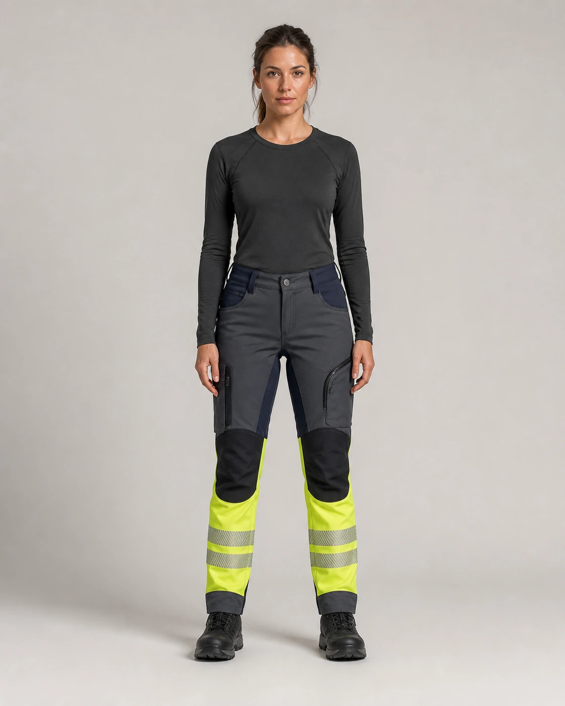 AxisPro Ergonomic Hi-Vis Work Trousers | Custom OEM – RYD-NV-2604